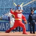 【東京６大学野球】東京消防庁マスコット「キュータ」始球式で「119キロ」自己採点もやっぱり…