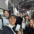 畑岡奈紗、古江彩佳、竹田麗央、原英莉花、吉田優利の５人が韓国で海上ケーブルカー体験