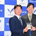 【阪神】ドラ１明大・榊原七斗が近本超え宣言！「憧れているとだめ。早く追い越せるように」