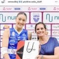 「愛らしい姿」佐藤淑乃がセリエＡで初ＭＶＰ　アナウンスにビックリ、舞台裏の姿に反響　戸惑いながら関、和田らに促され表彰へ「関選手が『早く行きなよ』みたいに背中押してて」