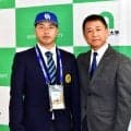 【中日】ドラ３亜細亜大・前嶋藍に指名あいさつ「ガツガツいって正捕手を」１年目からの活躍誓う