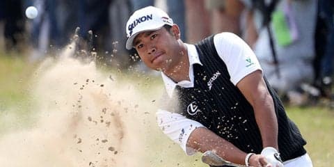 松山英樹、17番でバンカーから寄せてバーディを奪取！序盤苦しむも終盤に見せ場作る