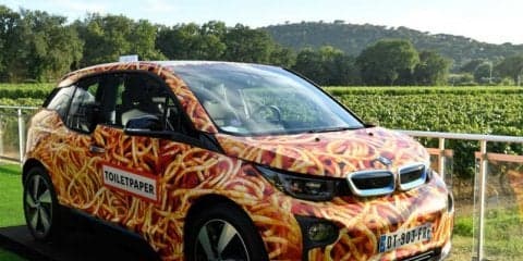 BMW i3 に「スパゲッティカー」、10万ユーロで落札…新車価格の2倍以上