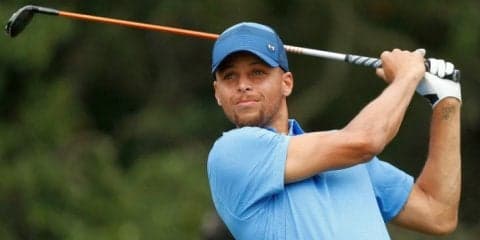 オフを満喫するステフィン・カリーがプロゴルフツアー初参戦、得意のアプローチショットを披露するも予選落ちに終わる