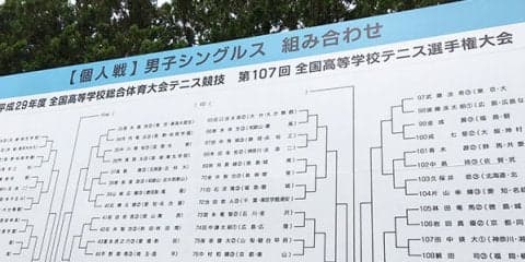 大会4日目、男子シングルス1～4回戦結果 [南東北インターハイ]
