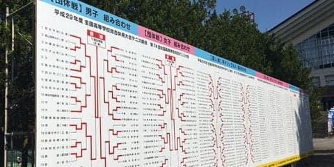 大会6日目、男子シングルス準々決勝、準決勝、男子ダブルス準決勝結果 [南東北インターハイ]