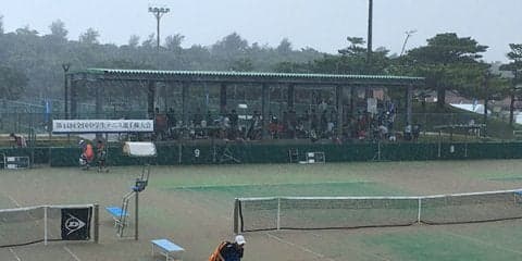 雷、大雨で2度の中断後、12時50分に試合再開 [第44回全中]