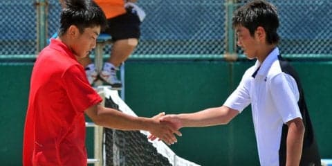 男子シングルスは第1シードの三井駿介とノーシードの金田拓渡が決勝へ [第44回全中]