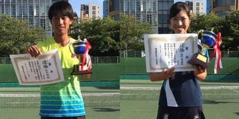 松本樹（近畿大2年）と越野菜摘（関西大2年）が春夏連覇、越野は単複2冠 [H29夏季関西学生]