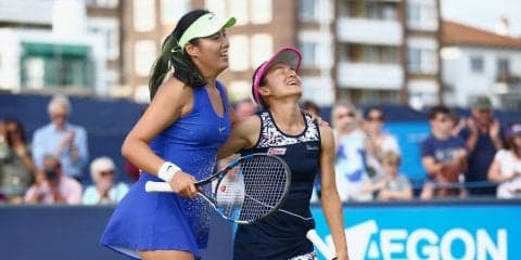 女子ダブルスで青山修子／ヤン・ザオシャンがストレートで勝利[全米オープン]