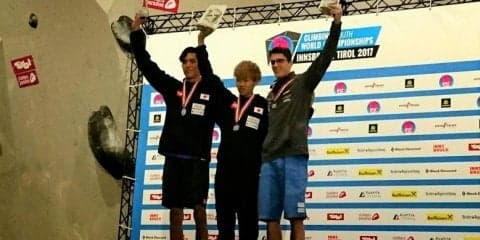 緒方良行、楢崎明智がワンツーフィニッシュ！／世界ユース選手権 インスブルック2017【ボルダリング／ジュニア】