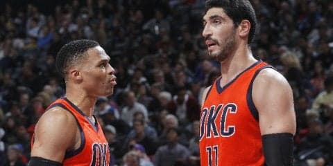 サンダーに根強く残る『KDアレルギー』を体験したエネス・キャンター、デュラントと一緒にプレーするのは『罪』!?