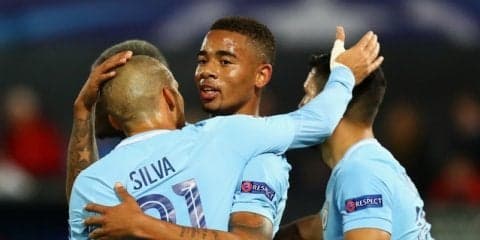 開始25分で3得点の早業、マンチェスター・シティがフェイエノールトに快勝