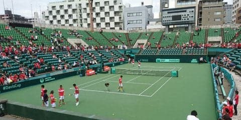 暴風・波浪警報で3試合は18日に順延 [デ杯ワールドグループ・プレーオフ 日本対ブラジル]