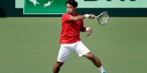 杉田祐一がモンテーロから2セット連取で日本がワールドグループ残留に王手 [デ杯ワールドグループ・プレーオフ 日本対ブラジル]