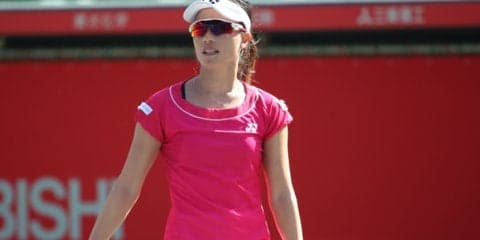 井上雅のダブルスは1回戦でリスク／ウィックマイヤーに敗退 [広州国際女子オープン]