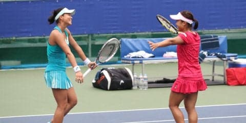 奈良くるみ／尾﨑里紗がチャン姉妹に競り勝ちコンビ初勝利 [東レPPO]