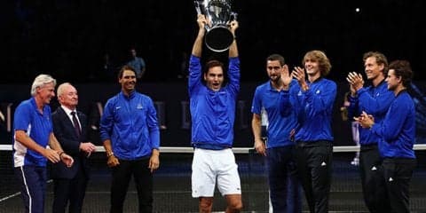フェデラーがキリオスを僅差で破り、チーム・ヨーロッパが第1回大会の勝者に [レーバー・カップ]