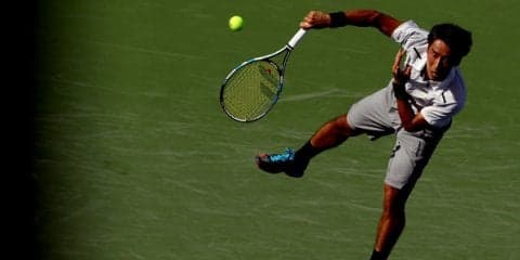 杉田祐一のダブルスは初戦突破ならず [成都オープン]