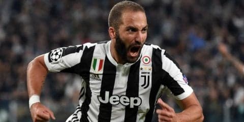 途中出場からイグアインが決勝点…ユベントス、オリンピアコスに勝利