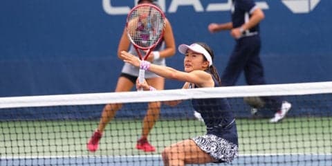 青山修子／ヤン・ザオシャンがマカロワ／ベスニナの途中棄権で準決勝へ [武漢オープン]