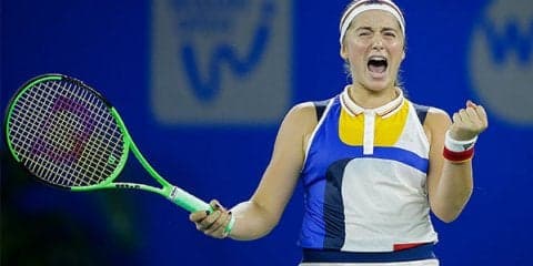 グランドスラム覇者対決、オスタペンコがムグルッサを撃破 [武漢オープン]