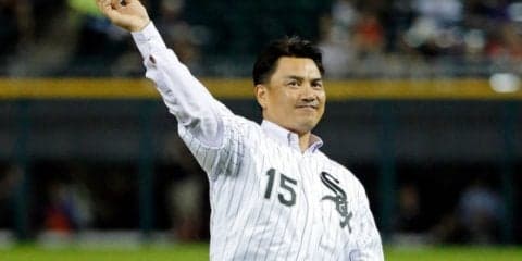 引退の井口資仁がWソックスで始球式　古巣も祝福「とても優れた選手だった」