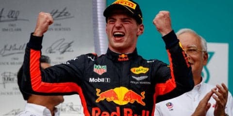 【F1 マレーシアGP】フェルスタッペンが今季初優勝、フェラーリ勢はトラブル相次ぐ