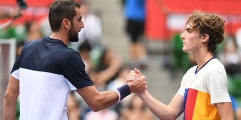 【大会1日目】内山が2回戦進出、チリッチ、アンダーソンも順当に勝利[楽天ジャパンオープン]