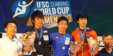 是永敬一郎、W杯初優勝！楢崎智亜も2戦連続の2位／リードW杯第7戦 中国・廈門大会
