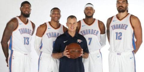 ［NBA2017-18開幕特集 サンダー］ウェストブルックのワンマンチームを脱却、オールスター3人を揃える『最大の賭け』