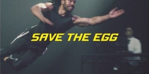 急落下する生卵を新素材は守れるか？パワークッションプラス実験動画公開…ヨネックス