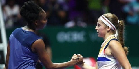 V.ウイリアムズが、オスタペンコとの3時間激戦を制して1勝1敗に[WTAファイナルズ]