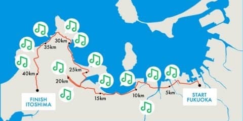 「福岡マラソン」給水所でランニング応援ソングを配信…LINE MUSIC