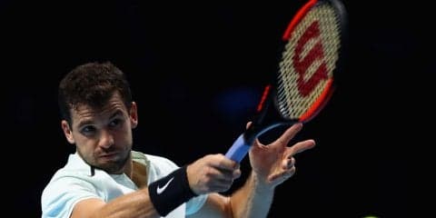 ディミトロフが逆転で決勝進出、世界ランキング3位確定[ATPファイナルズ]