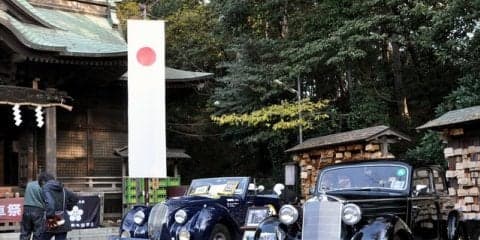 戦前から昭和のクラシックカーが神社に集結…谷保天満宮旧車祭2017開催