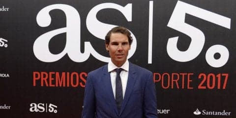 ナダル、地元紙主催の賞で過去50年間で最も活躍したスペイン人選手に選ばれる