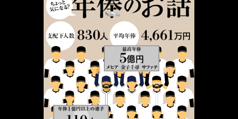 年俸データから見るプロ野球選手のお金事情