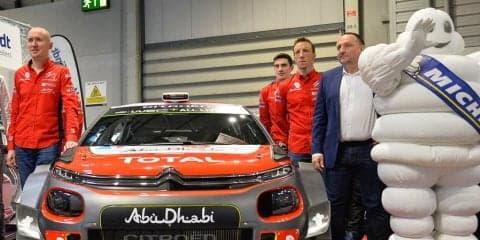 シトロエンが2018年仕様C3 WRCをアンベール、サイドウィンドウにはローブの名が