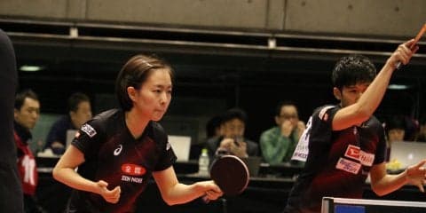 石川佳純のゲームパンツの「V」に注目。120年以上の老舗が新スポンサーに