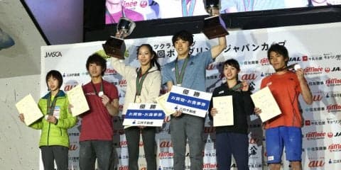 藤井快、前人未踏の3連覇。女子は野口啓代が11度目の栄冠／第13回ボルダリングジャパンカップ