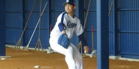 中日の3年目左腕・小笠原がキャンプ2度目の打撃投手登板「あとは感覚」