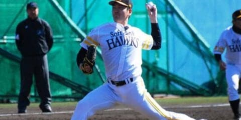 ホークス笠原が松田に“初熱男”を献上「テレビ出ますよね、これ」