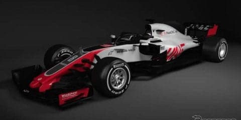【F1】ハース、2018年のマシン画像を公開。新導入の「ハロ」も装着