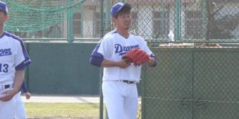 中日松坂が初フリー打撃登板 45球で安打性5本、京田から2球連続空振りも