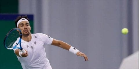 フォニーニ、ラケットを落としながらもベルッチを退け2回戦へ[リオ・オープン]