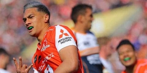  サンウルブズの銀の狼、ラファエレ。「スペースでスキルを使う」。 