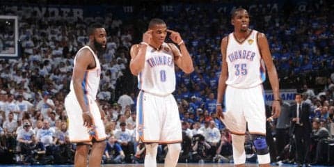 デュラントとハーデンとのトリオを振り返るウェストブルック「ありがたい経験」