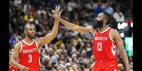 ポールとハーデンが出場ならロケッツは勝率９割。２人がいたら降参だ