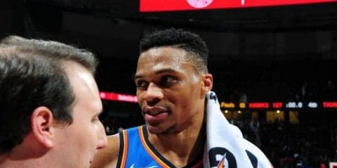 ラッセル・ウェストブルックが通算100回目となる『トリプル・ダブル』を達成